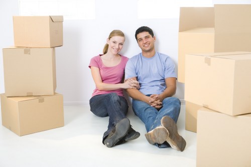 Fragile items carefully wrapped for a Newbarnet home move