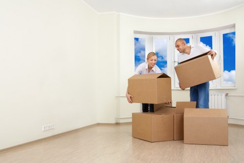Packing supplies prepared for a flat move in Newbarnet