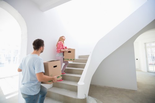Packed household items ready for storage in Newbarnet