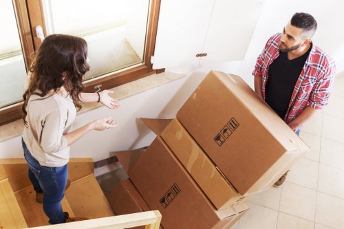 Careful loading of household items during Newbarnet removals